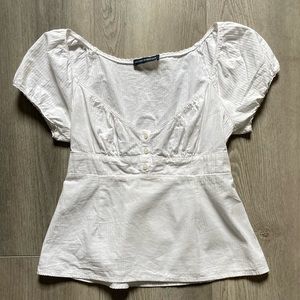 Brandy Melville Blair Cotton Ruffle Top